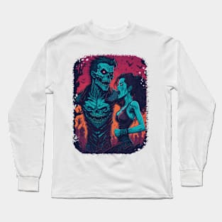 Desperate Struggle - Halloween Zombie Attack Long Sleeve T-Shirt